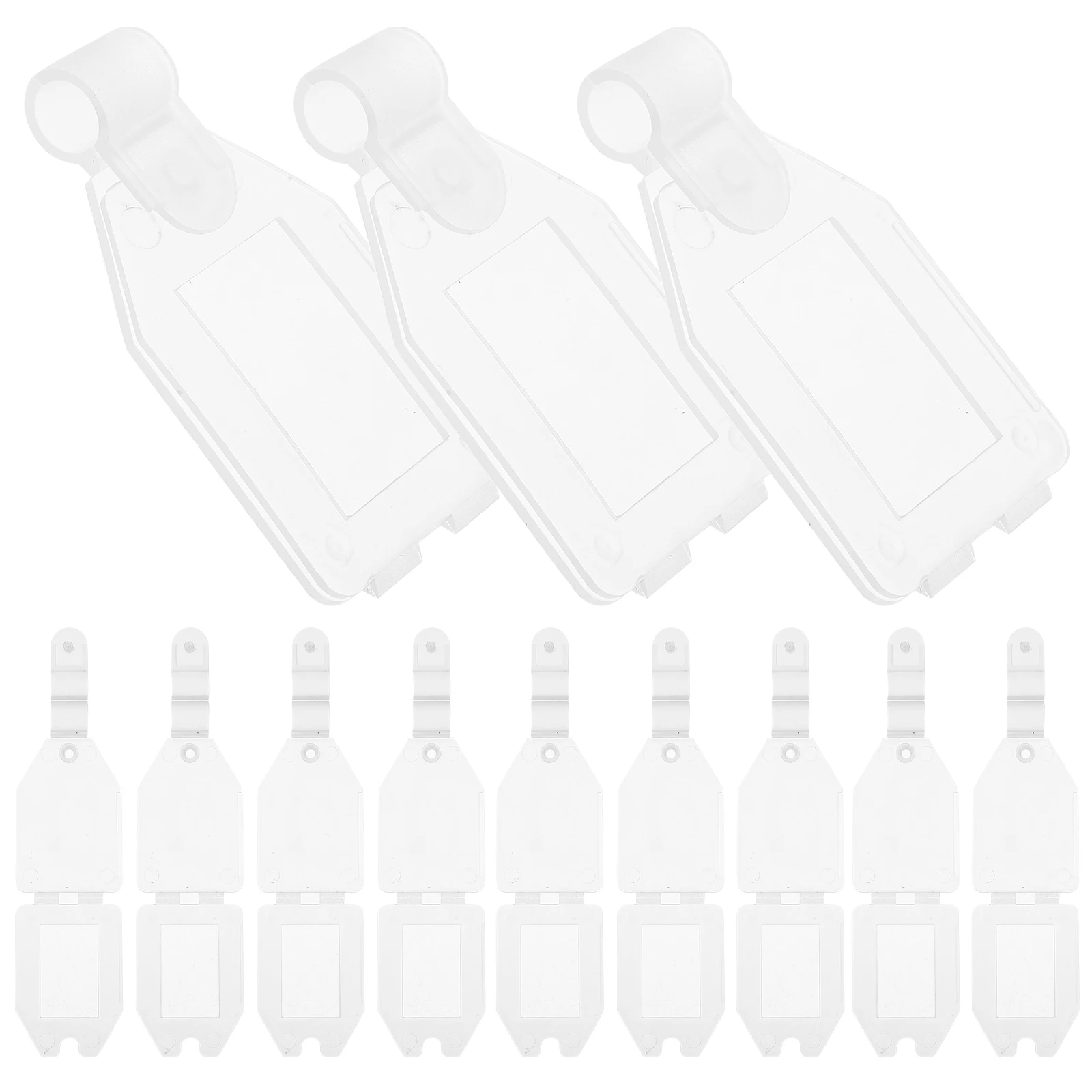 

20Pcs Price Holders Plastic Translucent Sturdy Label Holders for Supermarket Retail Store Sign Display Price Label Holders