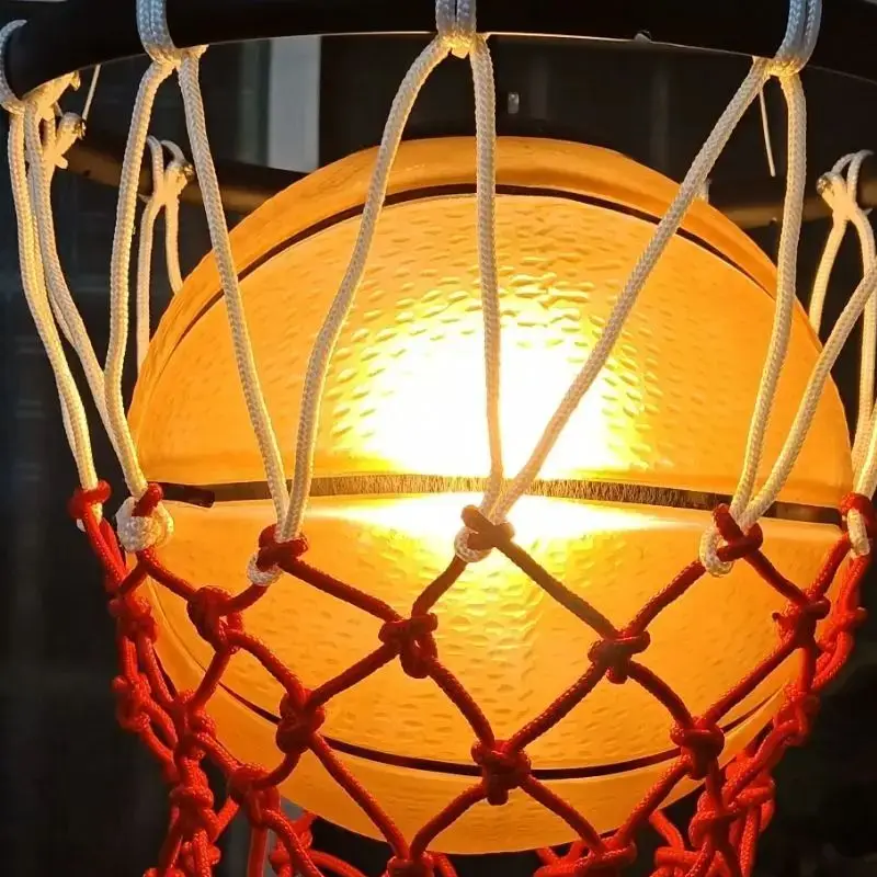 Vintage Basketball Pendant Lamp Glass Suspension Light Hanging Ceiling Chandelier Kids Boy Room Gym Sports Clothing Shop Bar