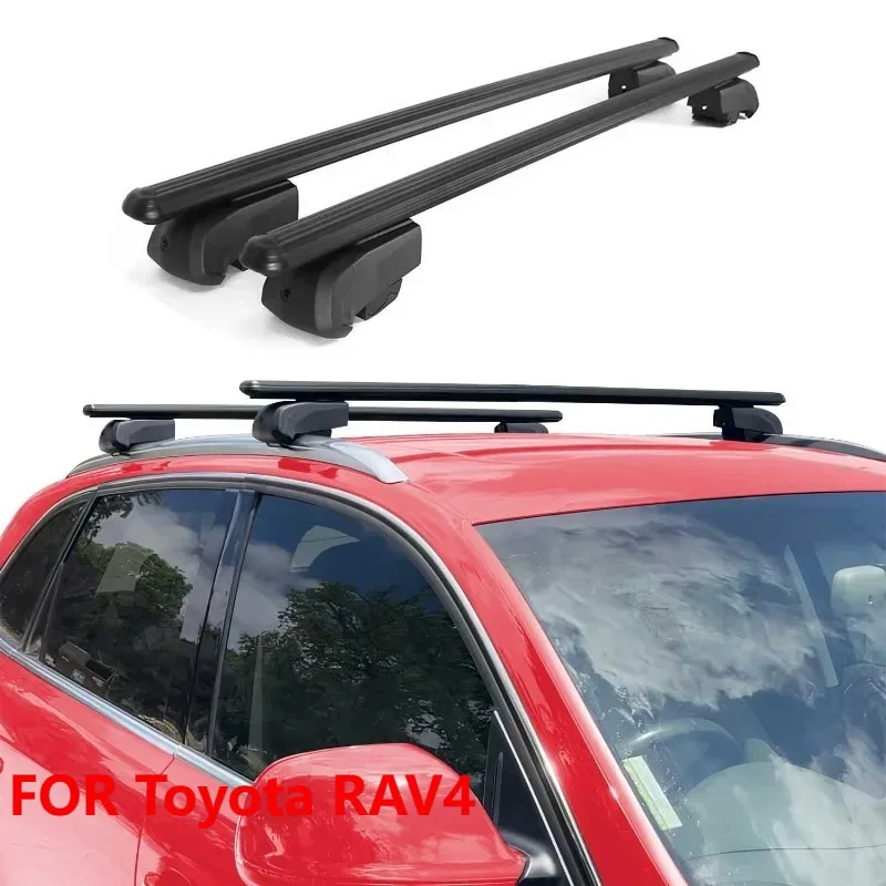 

Поперечные перекладины багажника на крышу для Toyota RAV4, 42-дюймовые запираемые черные боковые направляющие для багажника на крышу заподлицо, 2 шт.