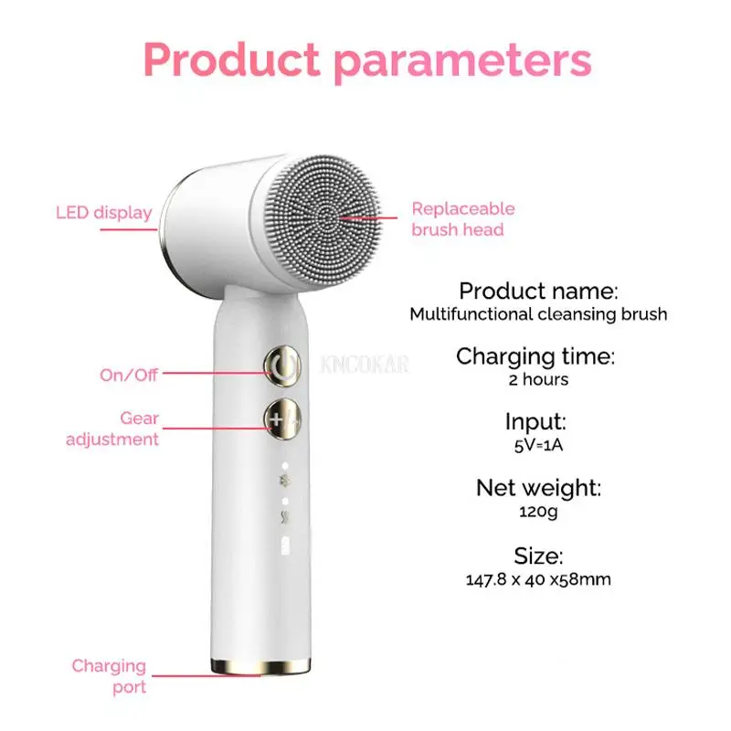 Silicone Cleansing Brush Waterproof Facial Cleanser To Remove Blackheads Acne Pores Clean Skin Rejuvenation Beauty Care Machine