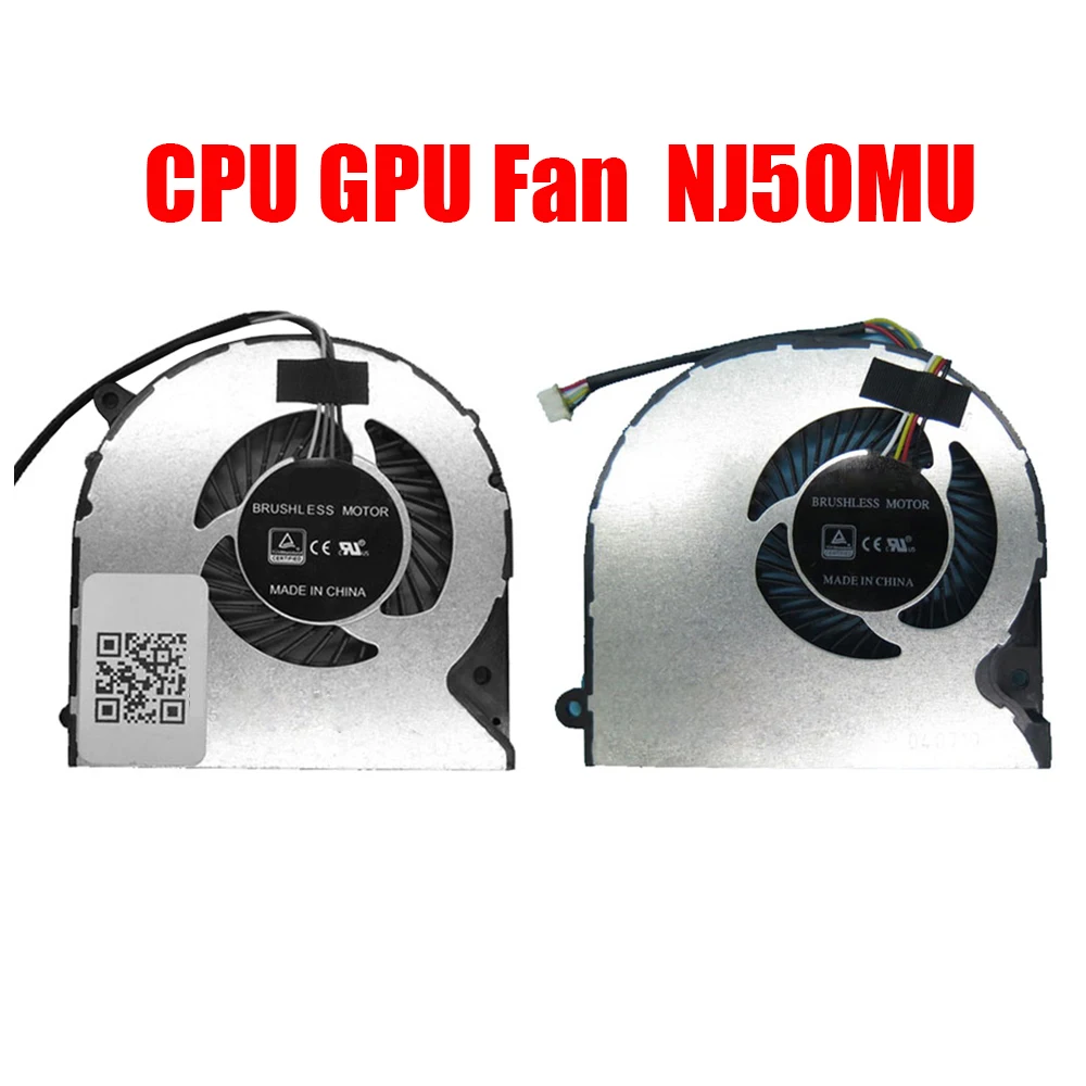 Laptop CPU GPU Fan For 2E For Rational 15 15.6 NJ50MU-15UA20 NJ50MU-15UA30 NJ50MU DC5V 0.5A 4PIN A Pair New