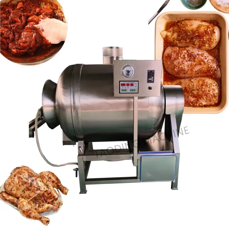 

50L/100L/200L Pork Meat Tumbler Machine For Fried Chicken Meat Tumbler Marinator Machine Vacuum Food Salting Marinating Machine