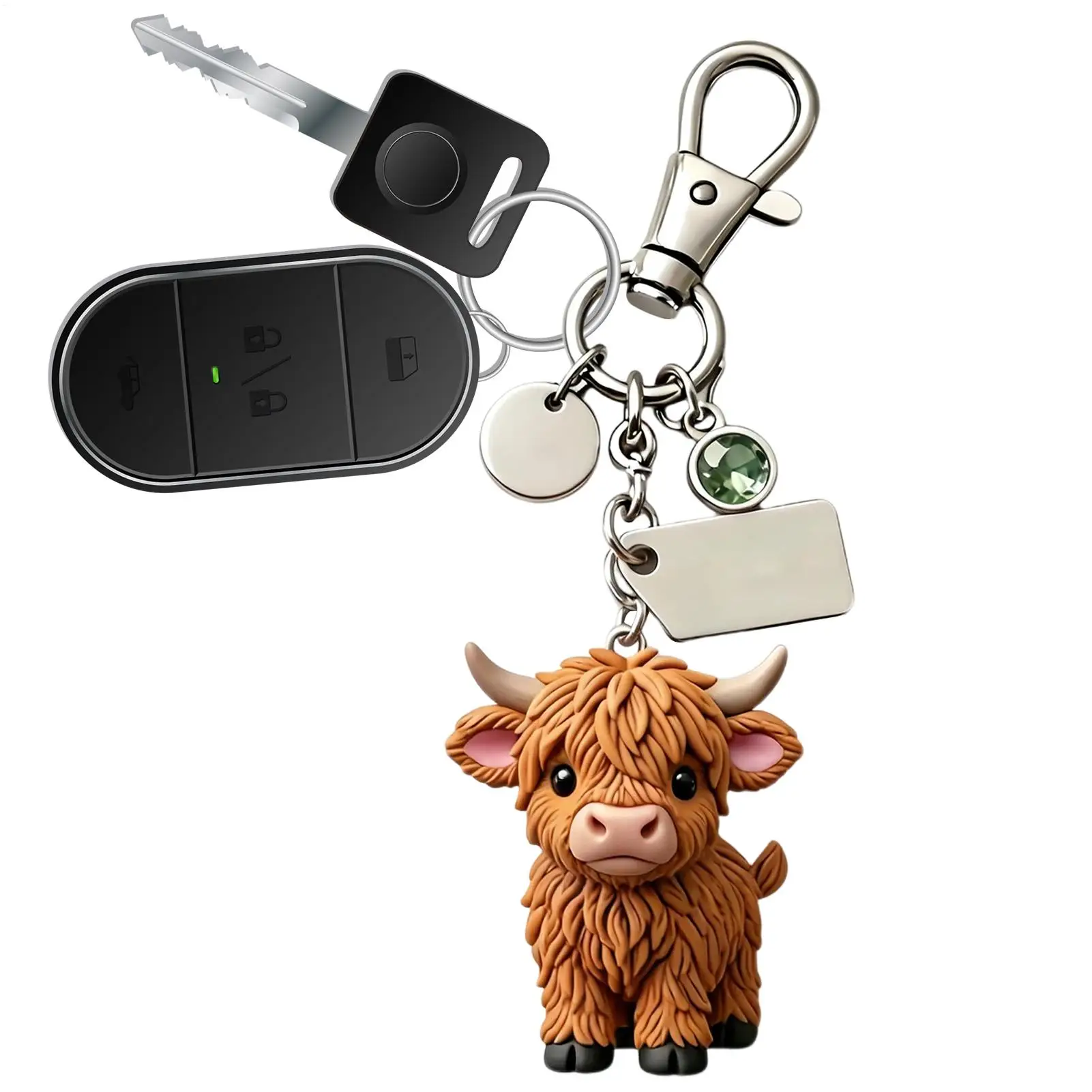 

Animal Keychain For Women 3D Resin Cute Cow Ornaments Girls Bag Pendant For Girlfriend Children Youth Son Daughter Family