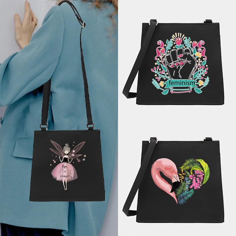 

Square Crossbody Bag Adjustable Shoulder Strap Color Printing Series High-quality Work Commuting Multifunctional Storage Pack