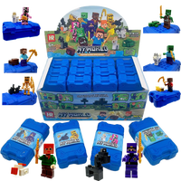New building blocks cartoon figure cartoon action, mine, the world toy bricks assemble kid educational toys birthday gift