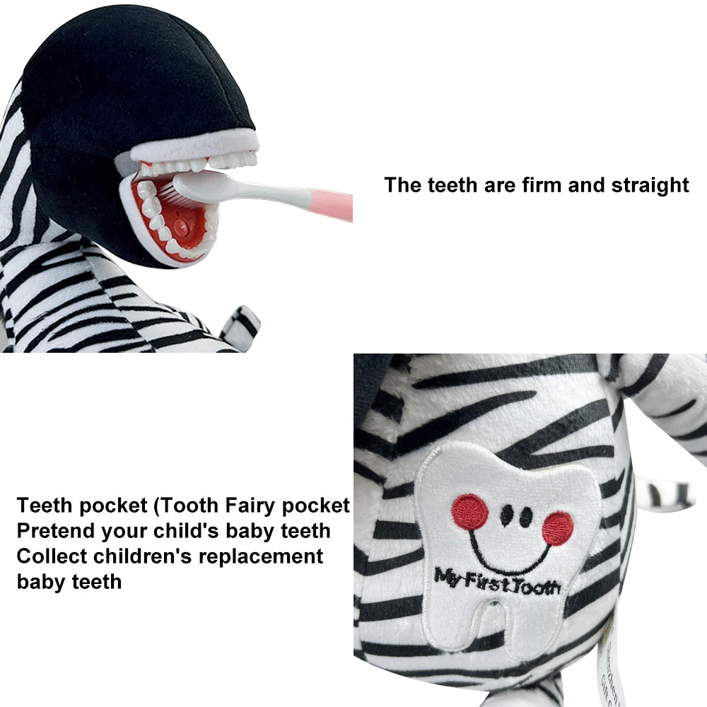 Dentistry Plush Brushing Teeth Toys with Toothbrush Doll for Kids Learning Brushing Model Educational Dental Dentist Child Gift