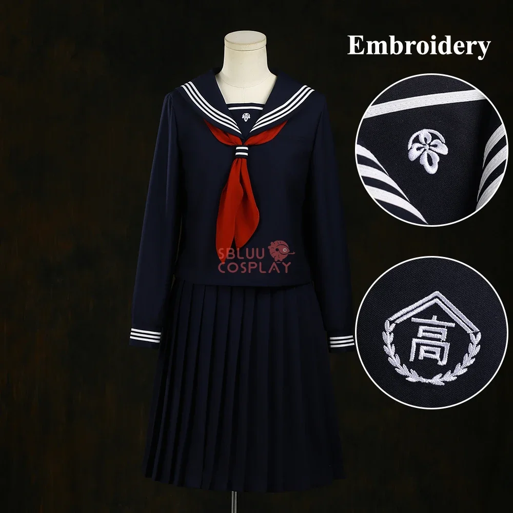 SBluuCosplay Shimizu Hinako تأثيري حلي التطريز المرأة زي مدرسي JK فستان حفلة الهالوين الزي
