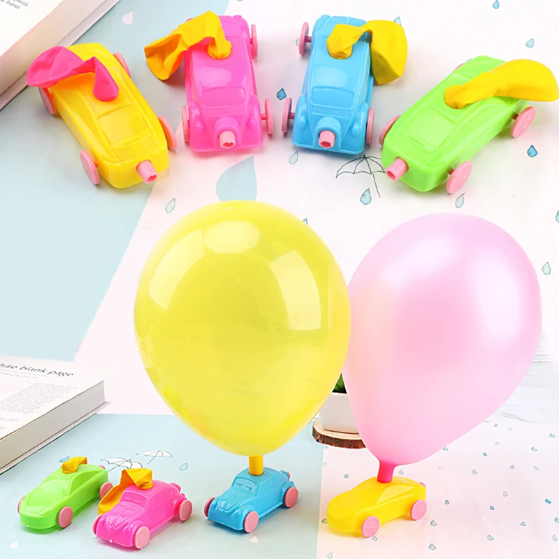 5/10PCS Creative Blowing Air Balloon Car Simple Physics Experiment Perfect for Classroom Motivation Science Projects Rewards ZYF