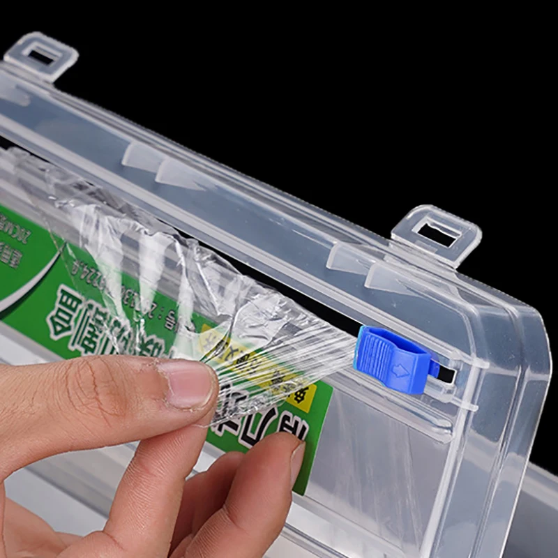 Plastikowe narzędzie do żywności wielokrotnego użytku z regulowanym obcinakiem do folii spożywczej, akcesoria kuchenne, zdrowe.