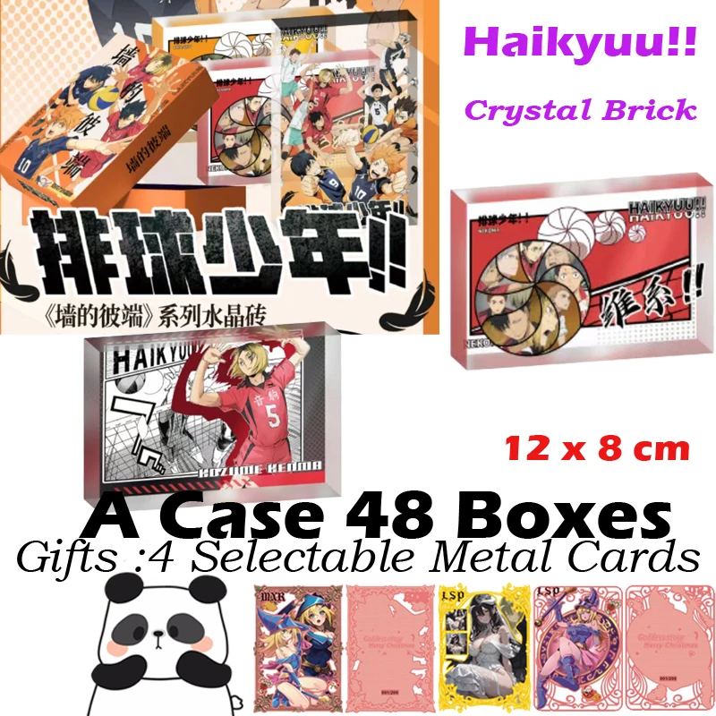 New Haikyu!! Crystal Brick Japanese Anime Hobby Collection Card Doujin Booster Acrylic Brick Kids Toys Gifts