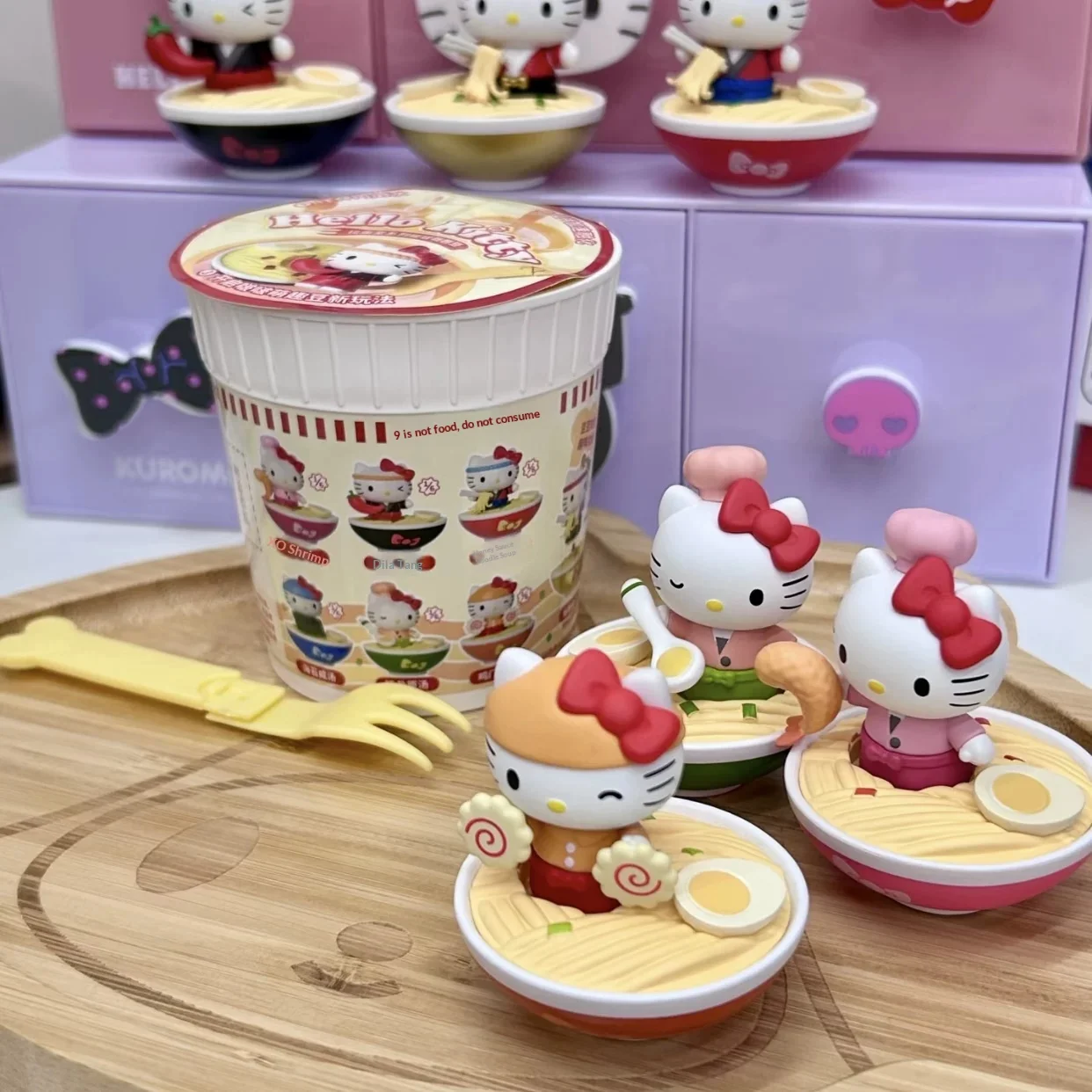 

Spot Sanrio Hellokitty Lamian Noodles Tang Bobo Cute Fun Bean Blind Box Hello Kitty Trend Toys Children'S Birthday Gift
