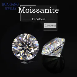 High Quality D/G Color Moissanite Diamonds 0.1 To 10ct Certified Pass Diamond Test Moissanita Stones With Code Loose Gem Jewelr