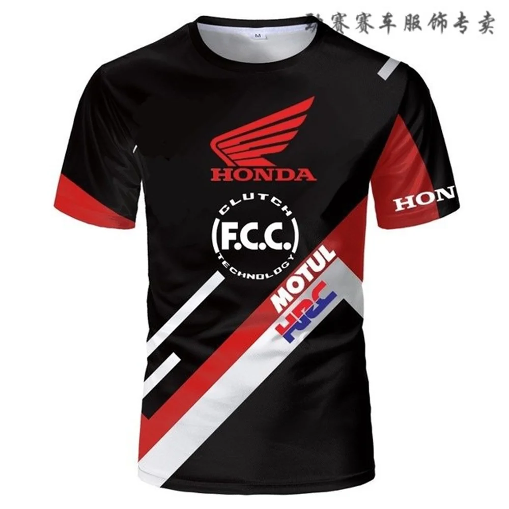 

Outdoor Sports New Summer Honda HRC Riding Jersey, Off-Road Motorcycle Short-Sleeve Top, Men's Downhill T-Shirt