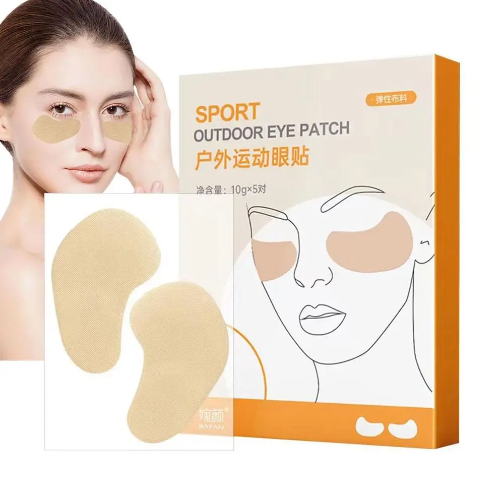 Parches de protección solar UV para la cara, Gel bloqueador solar de gelatina fresca, pegatinas UV para los ojos, máscara humectante para los ojos, 5 pares