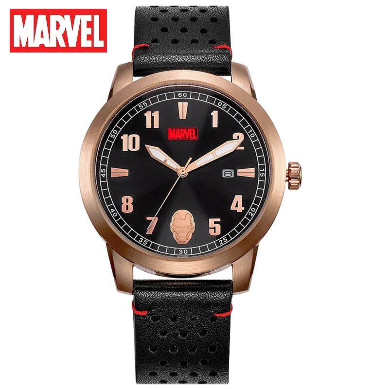 

Marvel Iron Man Quartz Wristwatch The Avenger Boy Fashion Clock Male Stainless Steel Case Coated Glass New Hot Relogio Masculino