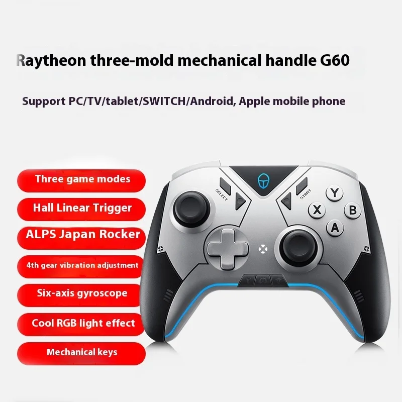 Thunderobot G60 3 Mode Gamepad Buletooth Wireless Bluetooth Wired Vibration Joystick Controller For Switch Windows Pc Steam Tv