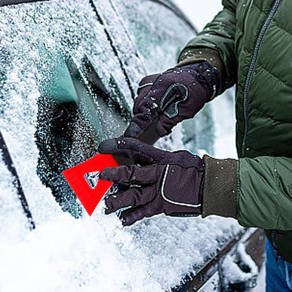 10Pcs Plastic Ice Scraper for Windshield Glass Compact Lightweight Scraper for Snow Frost Grease Removal All-Weather Vehicle