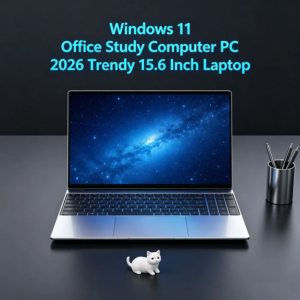 Inflexible Sturdy 15.6" Intel 4405U Portable Laptop Windows11 Notebook 32GB DDR4 2TB SSD Pc Gamer Office Computer