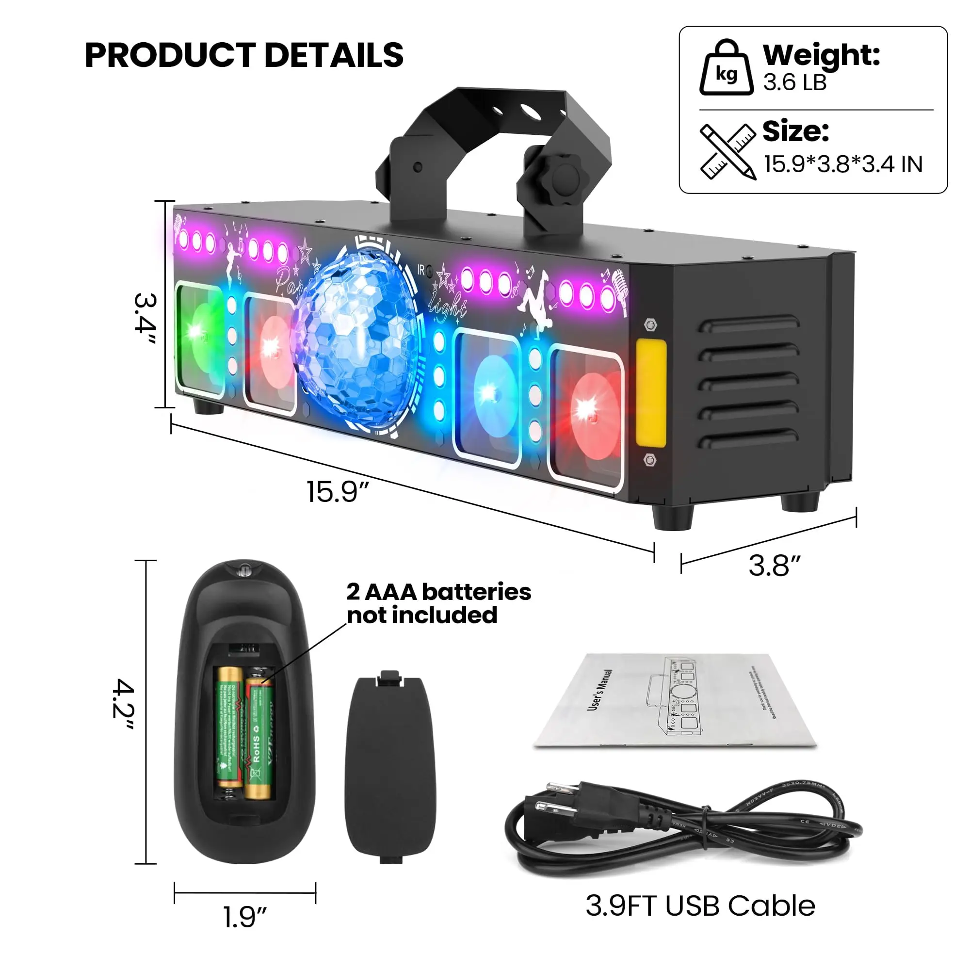 Рисунок 6 - 7IN1 DJ Лазерные фонари RGB Лазерный