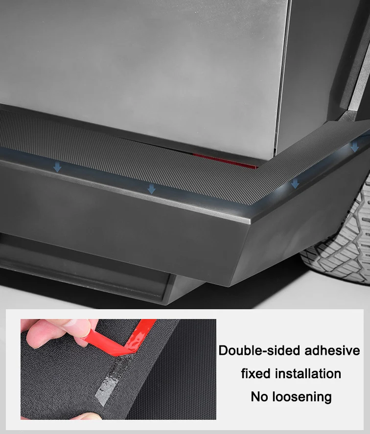 For Tesla Cybertruck 2024 Rear Bumper Tailgate Protection Mat TPE Trunk Cover Anti-dirty Pad Trim Car Rear Trunk Protective Pad