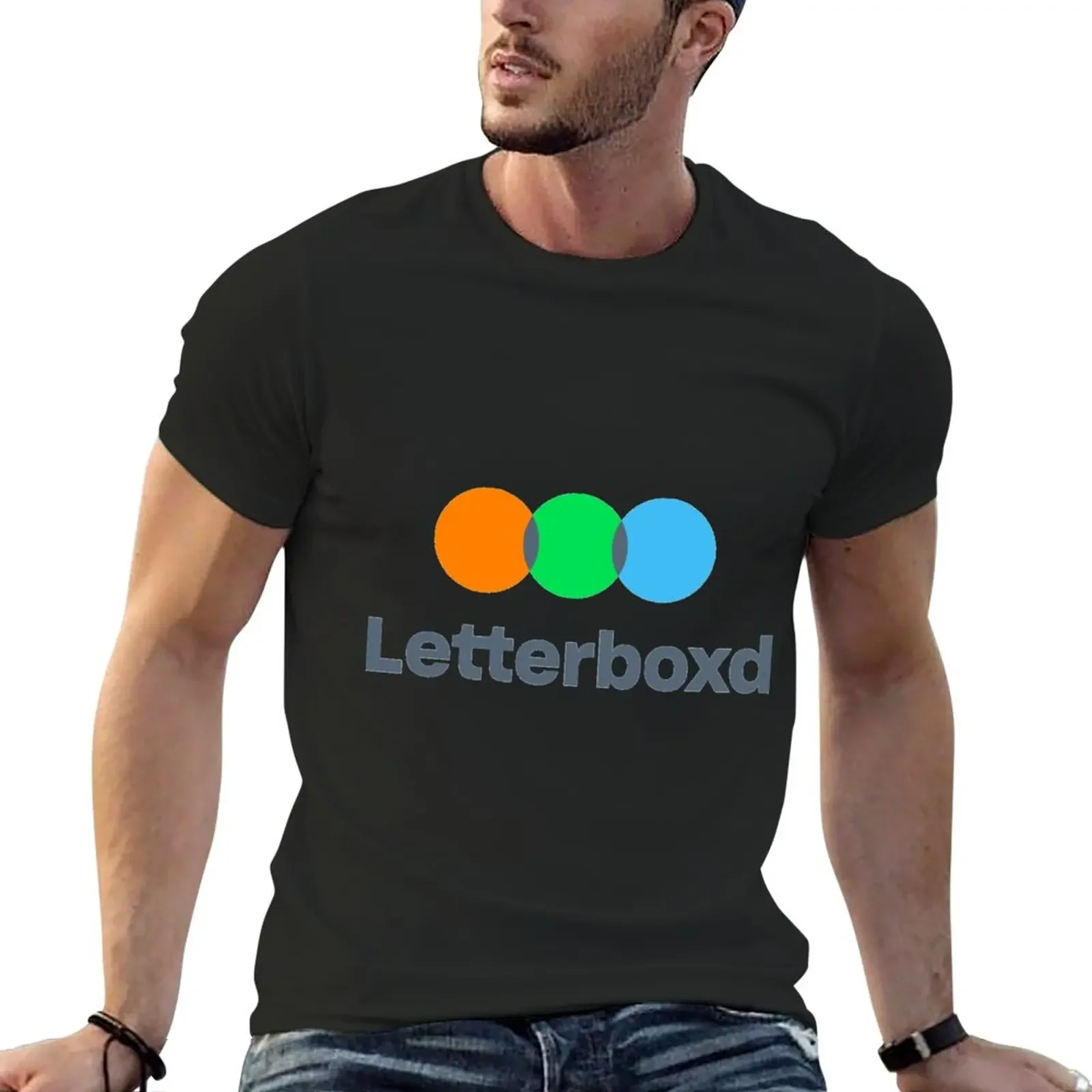 New Letterboxd Sticker T-Shirt anime t shirts vintage clothes Aesthetic clothing baggy shirts t shirt for men