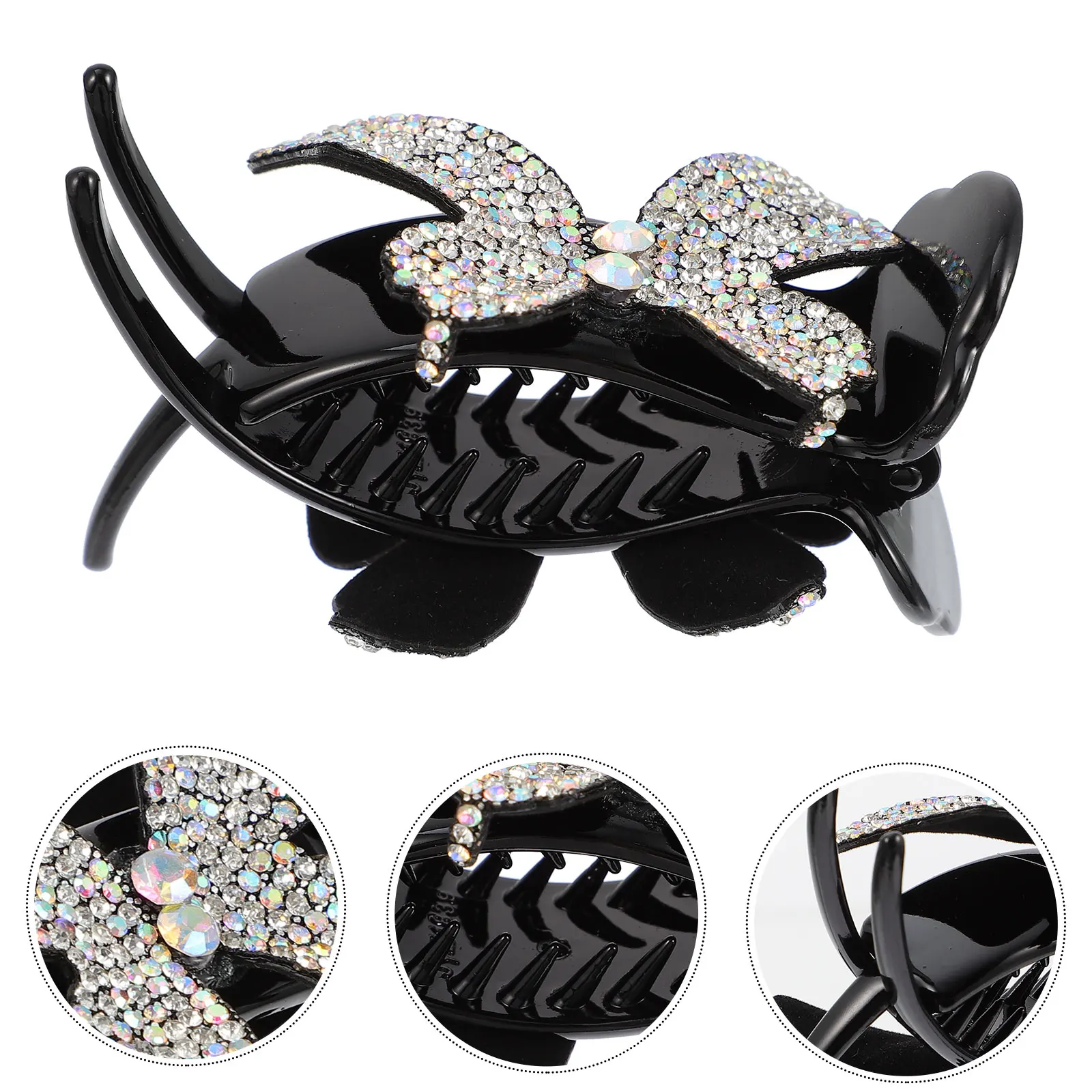 إكسسوارات حجر الراين مشبك كاجوال جميل بمخلب سباركلي لدبابيس كعكة الشعر السميك للفتيات والنساء وحفلات الزفاف للاستخدام اليومي للشعر