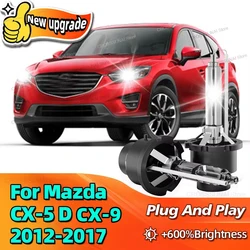 6000K 35W Xenon HID Lamp Car Headlight D4S 10000LM Bright Replacement Bulb For Mazda CX-5 CX9 D 2012 2013 2014 2015 2016 2017