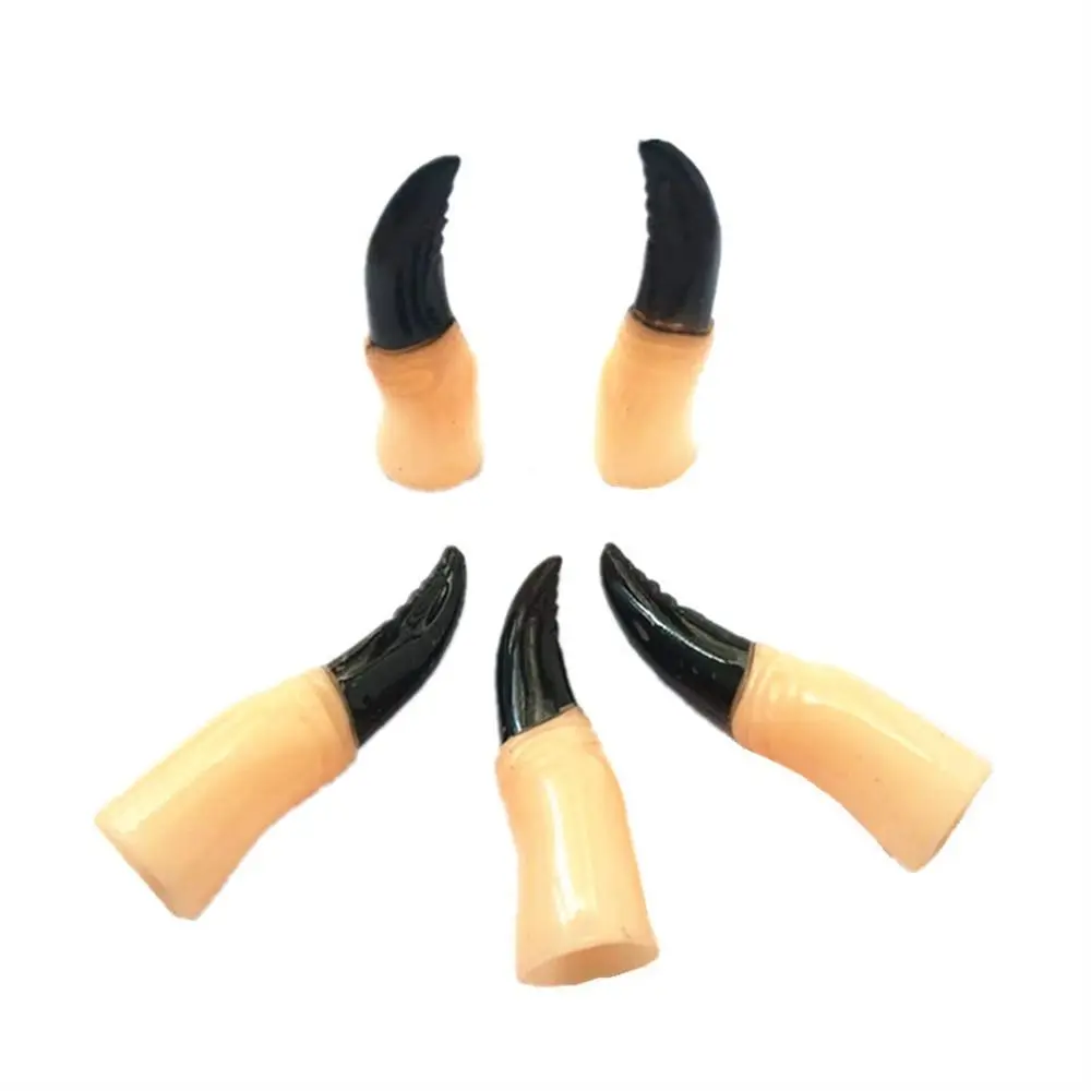 5PCS/set Fake Fingers Zombie Witch Fake Fingers Colorful Black/ Red Halloween Finger Covers Scary Children Girls