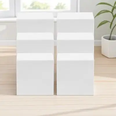 

6pcs Foam Block Cubes Blank Foam For Crafts Cubes Diy Projects Models for DIY Crafts Wedding Decorations Art Projects