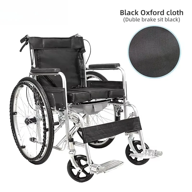 Steel Manual Wheelchair Standard Hospital Active Wheelchair Light Portable Wheelchair for the elderly