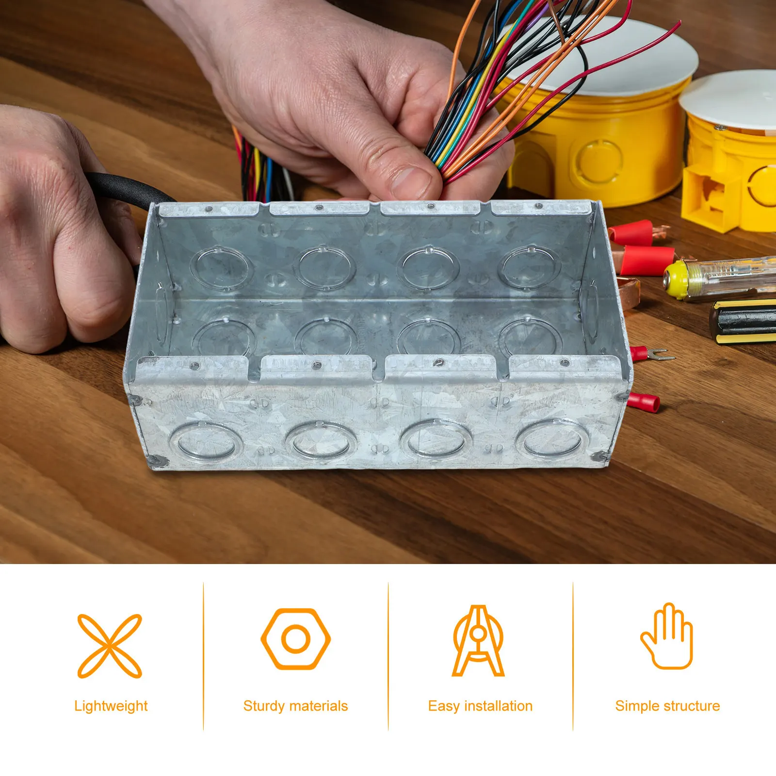 Box For Home Electrical Installation Builder 4-Gang Iron Hidden Wiring Modular Us Standard Flush