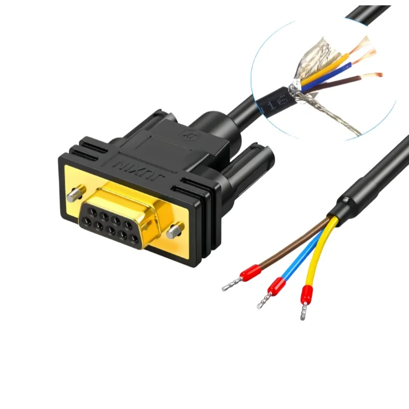 DB9 serial cable plug and socket RS232 RS485 adapter cable 235/12/38 terminal cable 9-pin COM port connector