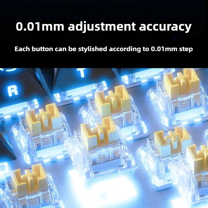 AJAZZ AK820 MAX PLUS Drie-modus magnetisch astoetsenbord Dubbel 8K 0,125 Ultra-lage latentie Full-key Hot-swappable RGB-licht