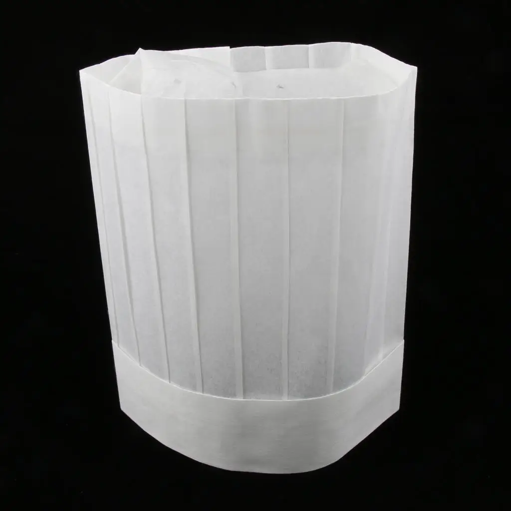 Non Woven Cook Cap Adjustable Disposable Chef High Hat Catering Apparel Food Factory Hat for Kitchen Cooking