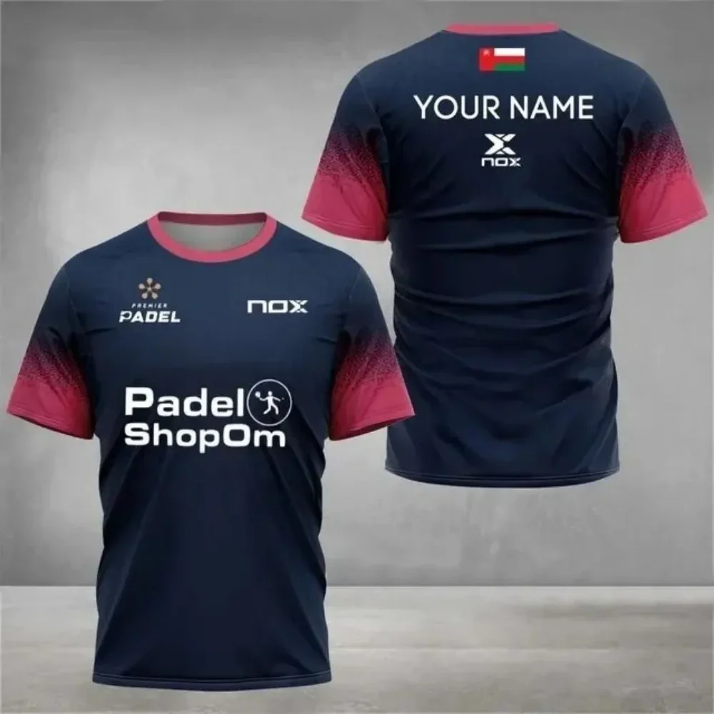 تي شيرت Padel Shopom العصري للرجال مريح وقابل للتنفس كاجوال رياضي صيفي للرجال سريع الجفاف