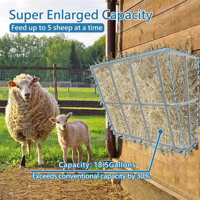 Goat Hay Feeder metal Horse Feeder Wall Hay Feeder Multipurpose Wall Hay Rack Hangings Hay Feeder for sheep cattle horses