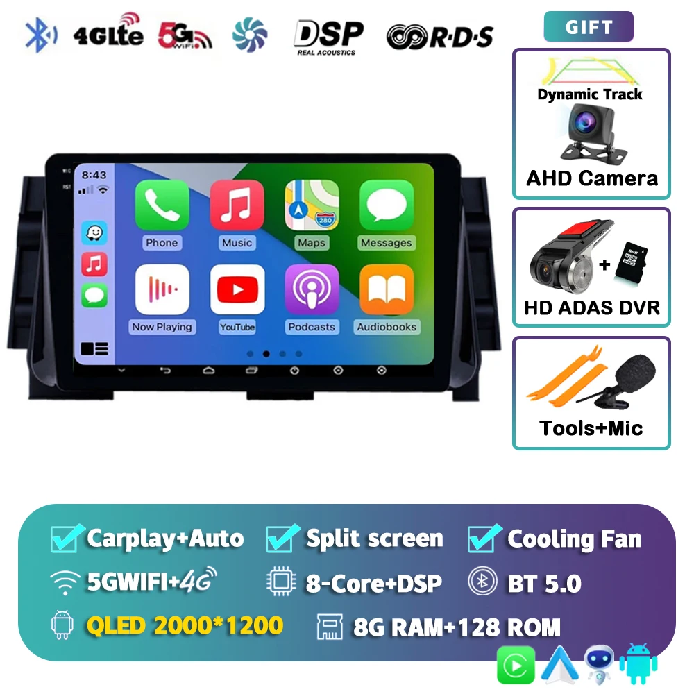 Qualcomm Snapdragon Android 15 Carplay Auto Radio Multimedia Speler Voor Nissan Kicks Micra P15 2016-2020 Dsp Autoradio GPS