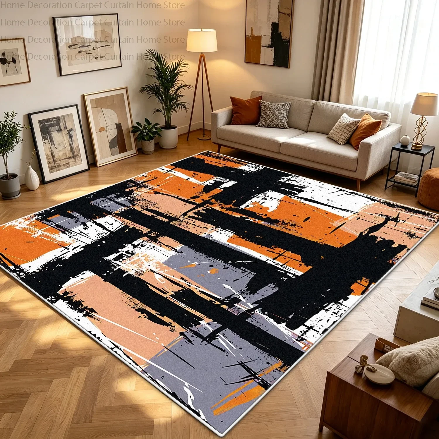 Modern Abstract Colourful Pink Black White Carpets Living Room Large Area Rugs Bedroom Non-slip Soft Floor Mats Home Decoration