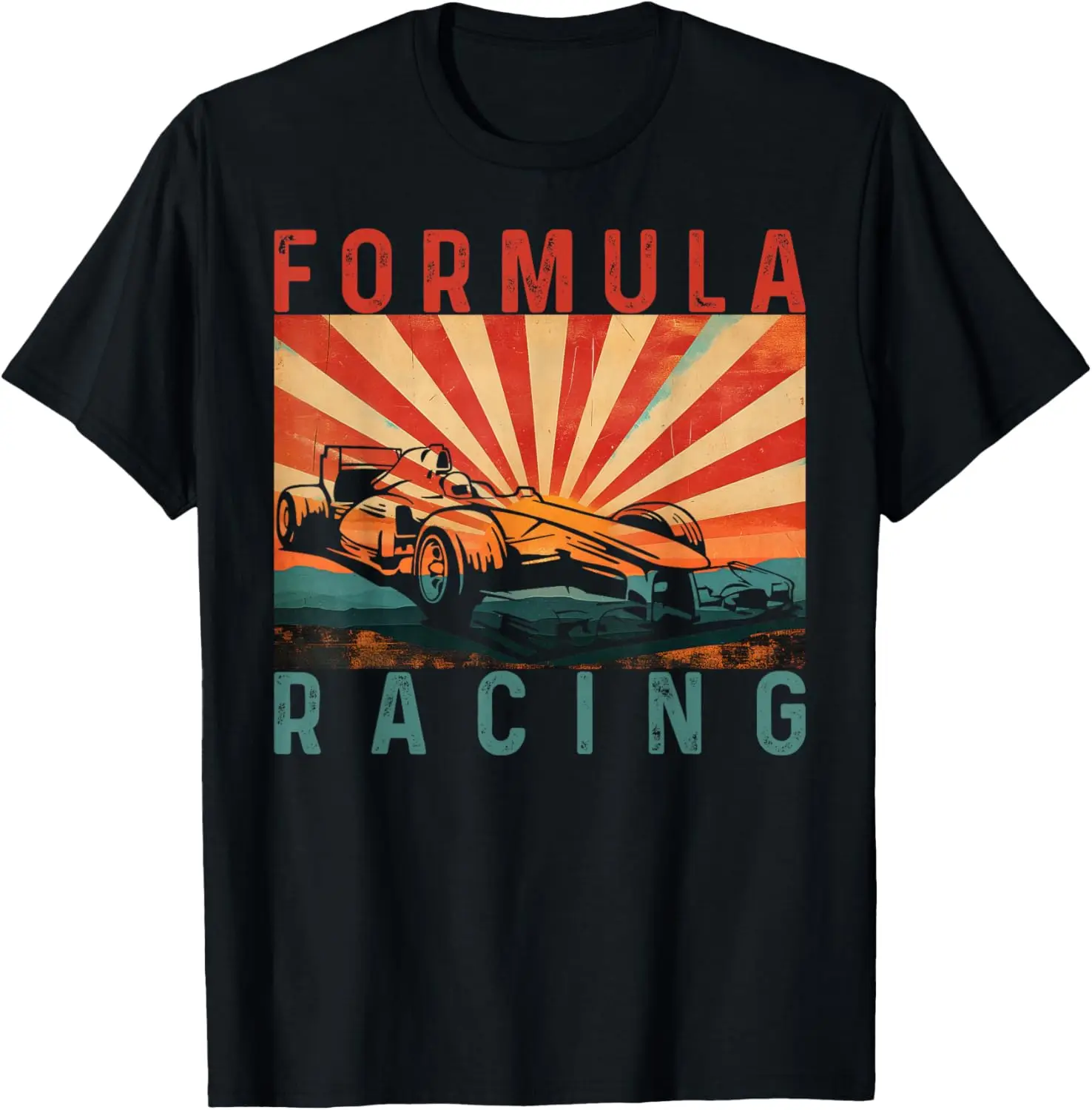 

Ретро винтажная футболка Formula Racing Car Silhouette Race Car Formula