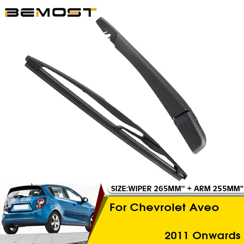 Car Wiper Blade For Chevrolet Aveo 2011 Onwards Rear Back Windshield Windscreen Rear Wiper 265mm+Arm 255mm Car Accessories