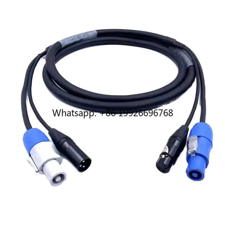 Wholesale Combi Powercon Cable 3 Pin XLR 1m/1.5m/2m/5m Hybrid Stage PVC Insulation Copper Stranded 250V Rated Moving Head