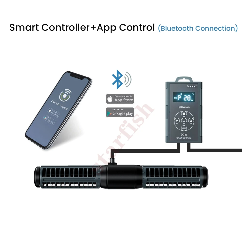 Jebao/Jecod New DCW Series DC Bluetooth kontrola aplikacji słonowodne akwarium morskie woda akwariowa pompa przepływowa Wavemaker