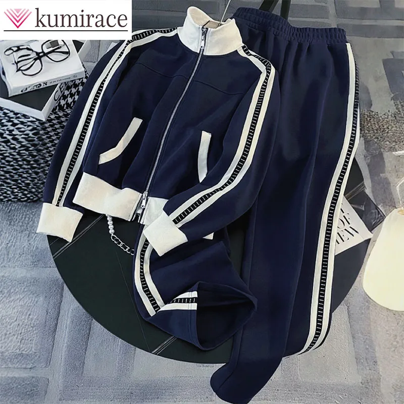 

2026 Spring Wear Two Piece Set for Slim and Fashionable Casual Sports Hoodie Wide Leg Pants Set for Women sweatsuits for women