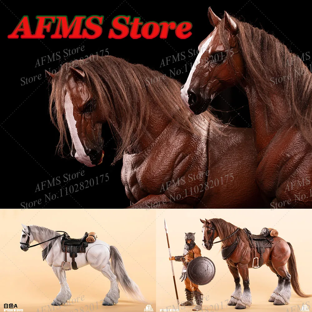 

Fish Toys 1/12 Scale Wilderness Horses War Heroes Mounts Plant Hair Simulated Animal Model Fit 6Inch Action Figure Dolls