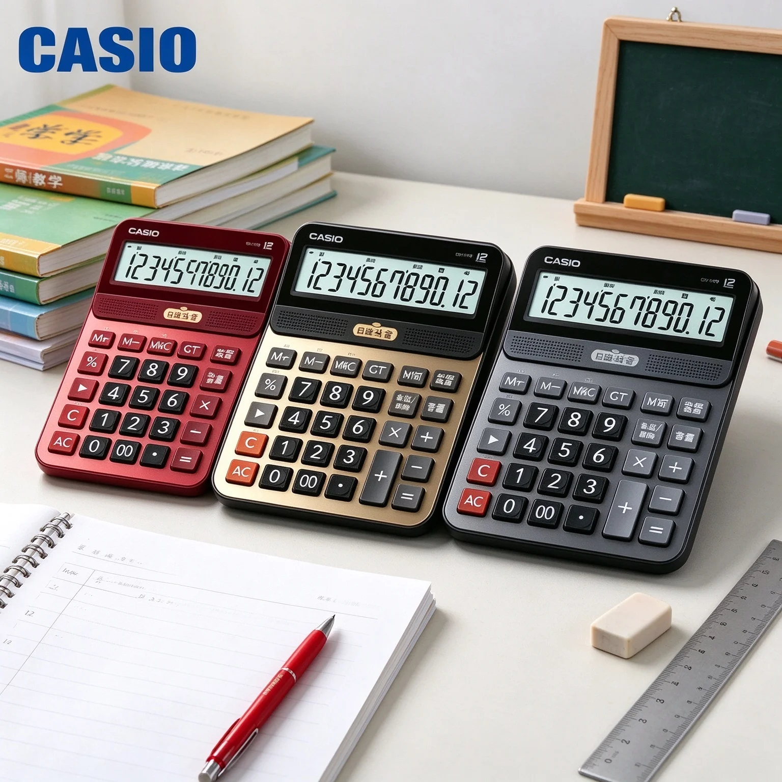 Casio /Cashier Calculator /Budget Calculator MS20YC/SL310YC/DJ120D/GY120/DY120 Easy Read Digits For Shop Cost Statistics