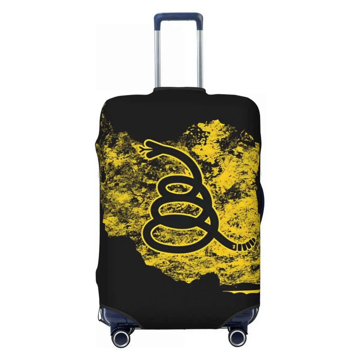 

Чехол для чемодана с изображением змеи Гадсдена в стиле Distressed IRAN Modern, практичный защитный чехол для багажа, для путешествий и отпуска