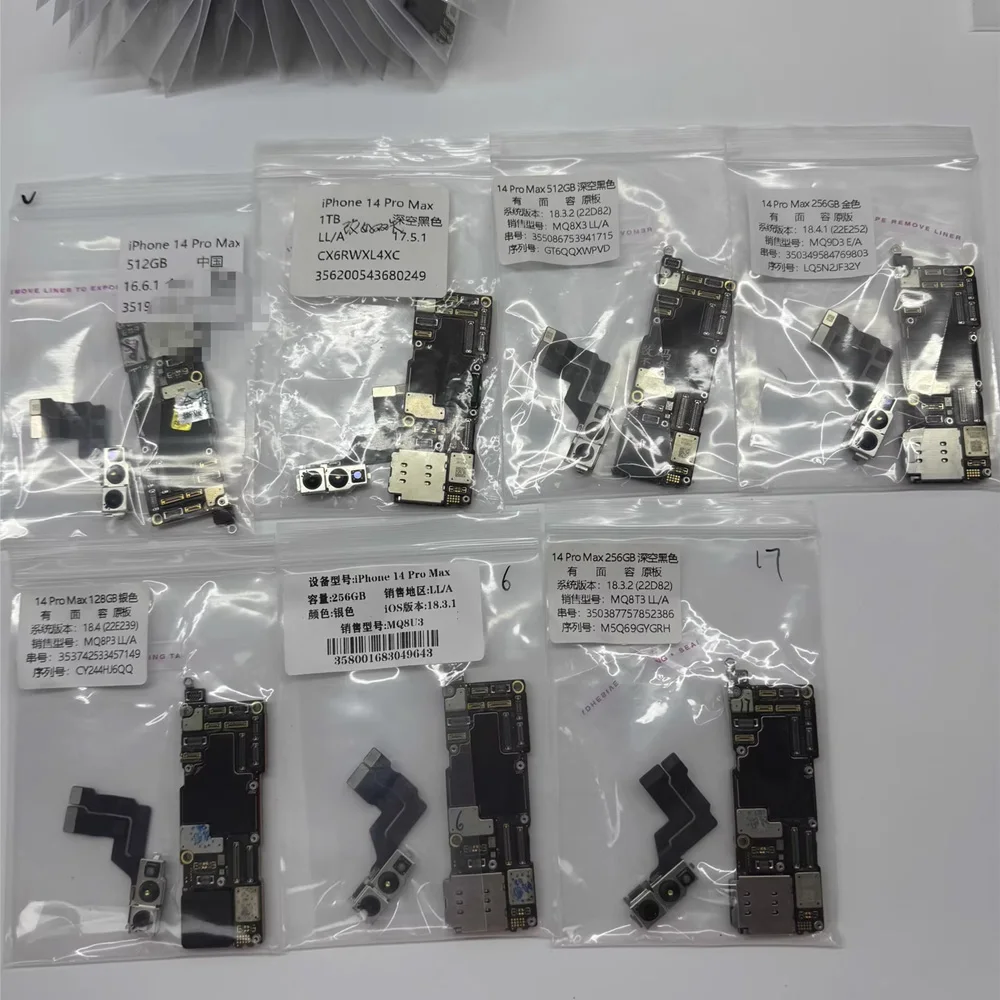 Used Unlocked Motherboard For IPhone 14Promax US EU CH Version 1 TB/128G/512G Memory Wholesale