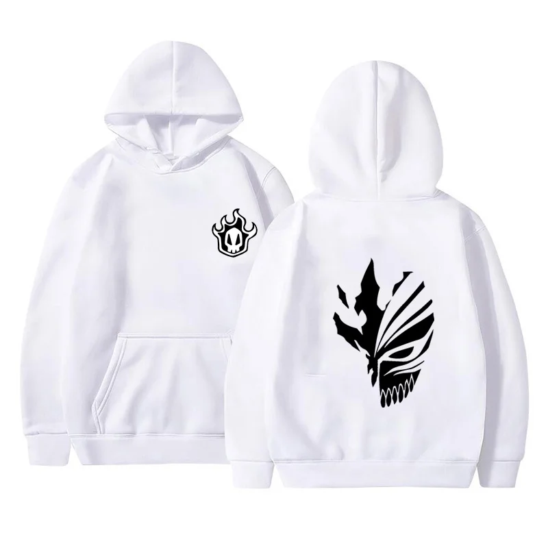 Sudadera con capucha para hombre y mujer, suéter con estampado gráfico de Anime, Bleach, Kurosaki, Ichigo, holgado, informal, ropa de calle común, Harajuku