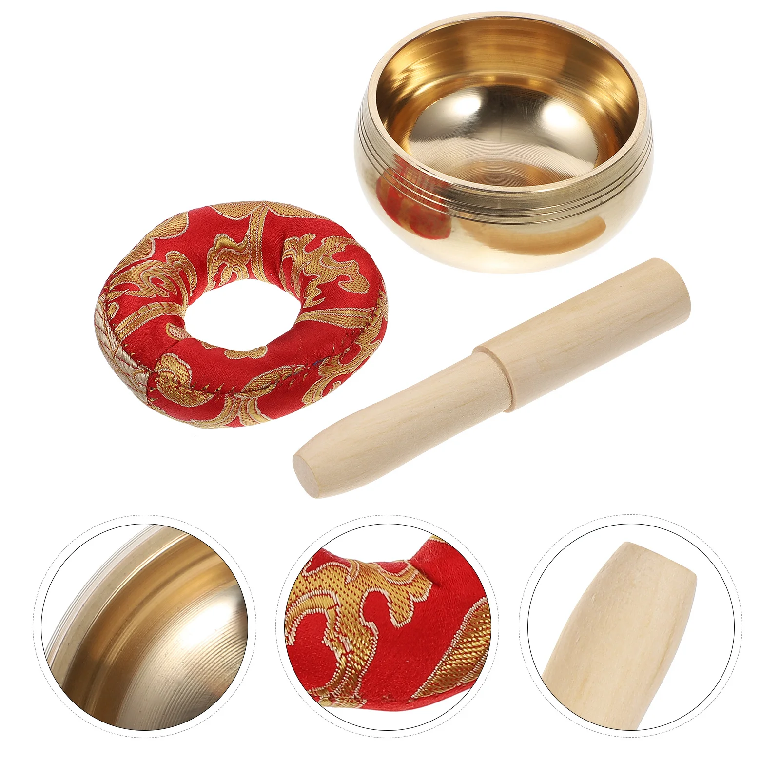 

1 set Tibetan Singing Bowl Set Handmade Copper Sound Bowl For Meditation Yoga Relaxation Spiritual Gift Instrument Nepal Style