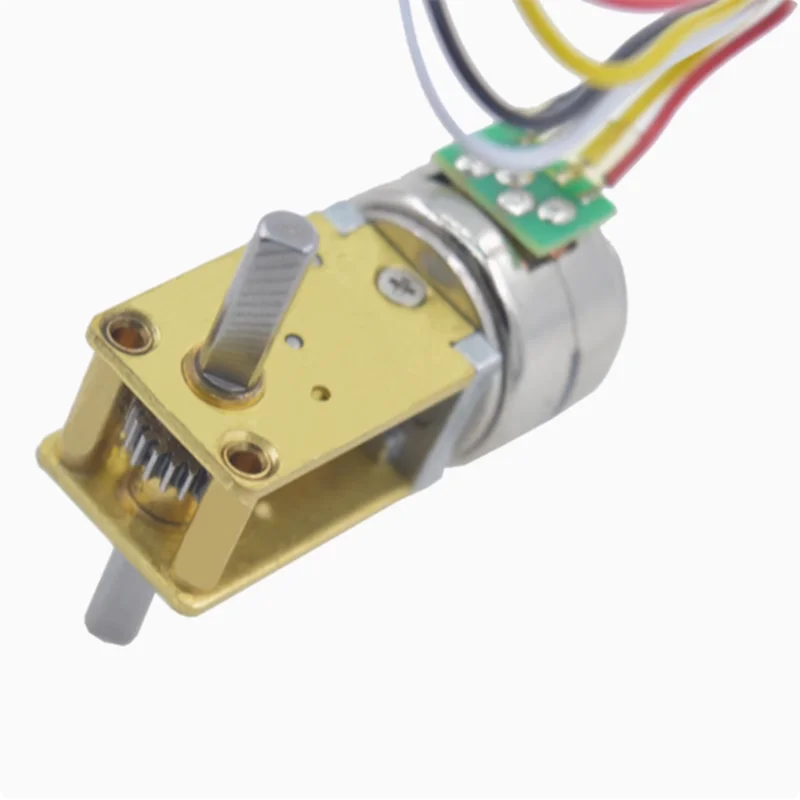 1218-15BY brushless stepper worm reduction motor 2 phase 4 wire 5V single and double shaft metal gear micro motor esp32